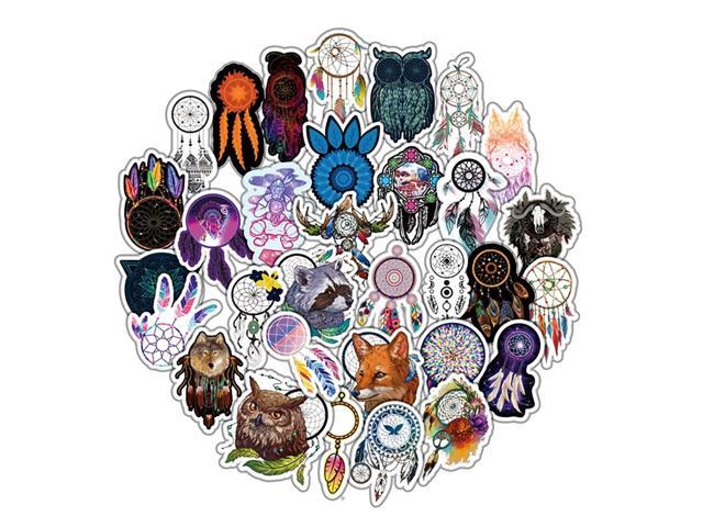 Vinyl Dream Catcher Stickers Pack 57 Pcs Magic Decals for Laptop Ipad Car Luggage Water Bottle Helmet Truck