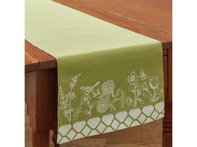 Park Designs Abbys Garden 13 Inches x 54 Inches Printed Cotton Table Runners Kitchen Linens