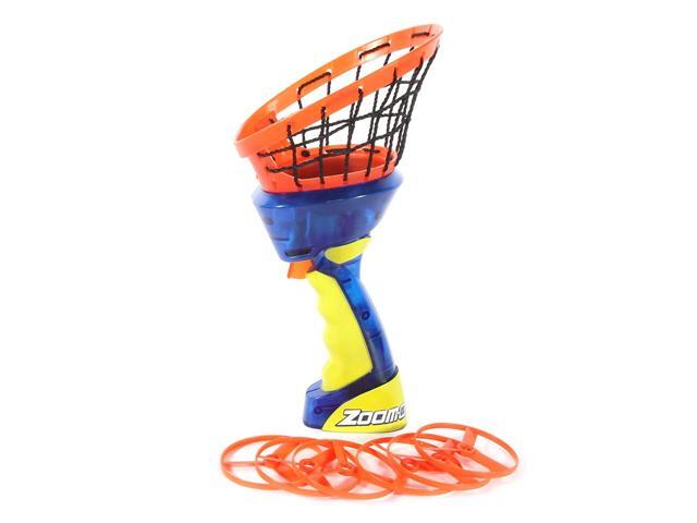 Zoom-O Flying Disc Launcher w/Catch Net Catch and Shoot Plastic Discs Up to 100 Feet in Air Fun Outdoor Toy for Boys and Girls