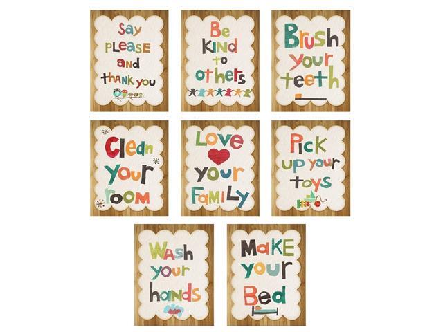 Good Manners 08x10 Inch Print Wall Cards Nursery Wall Decor Gender Neutral Kids Art Childrens Wall Art Nursery Art Baby Shower Gift