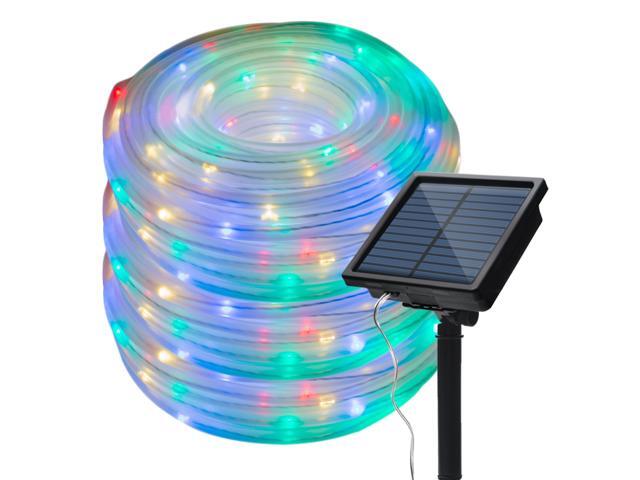 IMAGE 8 Modes Solar Rope Lights Outdoor String Lights 787Foot 20M Waterproof 200LED for Indoor Outdoor Garden Party Patio Lawn Decor White Color