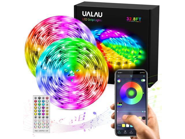 LED Strip Lights UALAU APP Control 328ft LED Light Strip with Music Sync 40 Keys Remote Control SMD 5050 Color Changing RGB LED Light Strip Kit