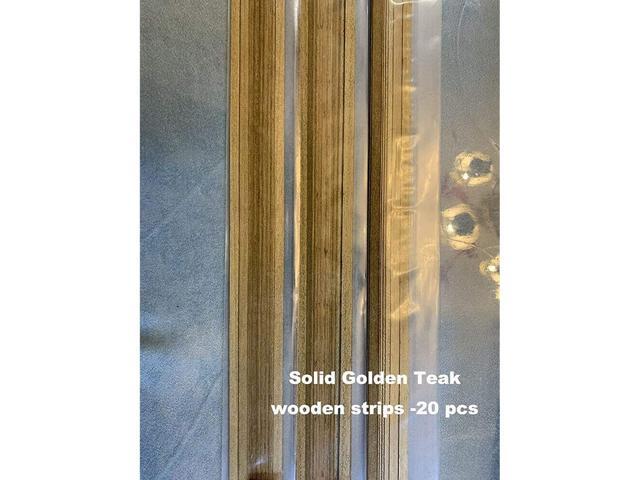 Golden Teak Strips Hull Planking for Wood Ship Kit - Pack of 20 (4mm Wide 05x4x500mm)