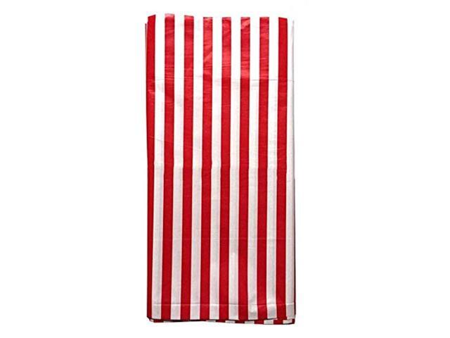 Yansanido Plastic Picnic Party Tablecloth6 Pack Plastic Picnic Tablecloth 54 Inch x 108 Inch Rectangle Table Cover (Red White Stripe)