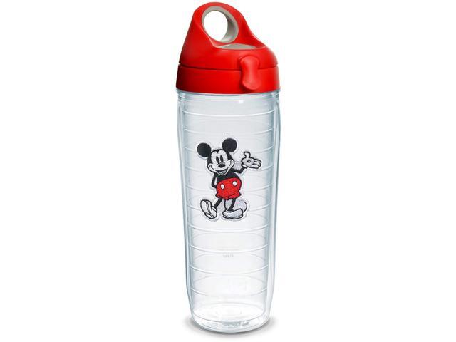 Tervis Disney - Original Mickey Insulated Tumbler with Emblem and Red with Gray Lid 24oz Water Bottle Clear