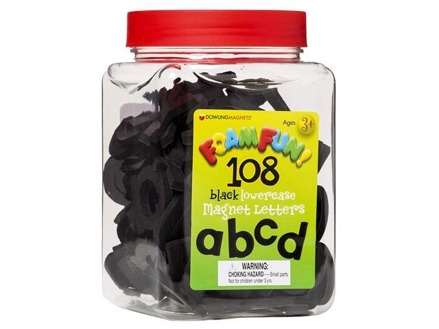 Dowling DO-733105 Magnets Foam Fun Black Lowercase Magnet Letters (1-2 inches high) Set of 108