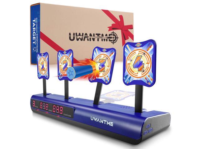 UWANTME Electronic Shooting Target Scoring Auto Reset Digital Targets for Nerf Guns Toys Ideal Gift Toy for Kids-Boys & Girls