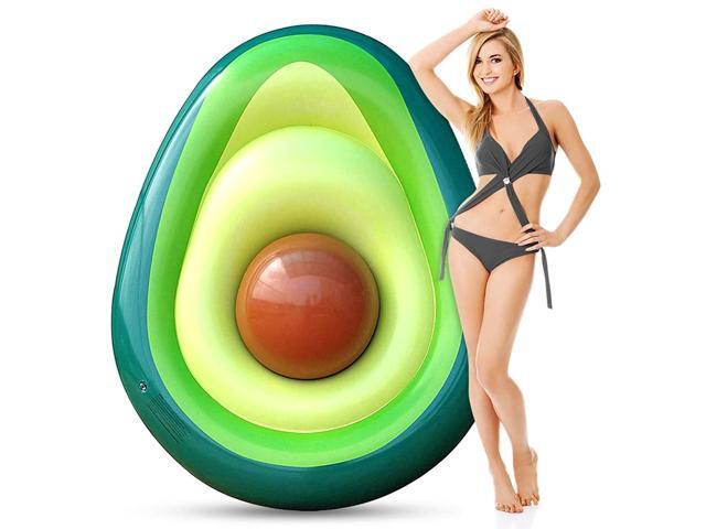 AERZETIX Inflatable Pool Float for Adults Giant Avocado floaties with Ball Large Water Rafts Float Toys Funny Pool Party Beach Swimming Lounger