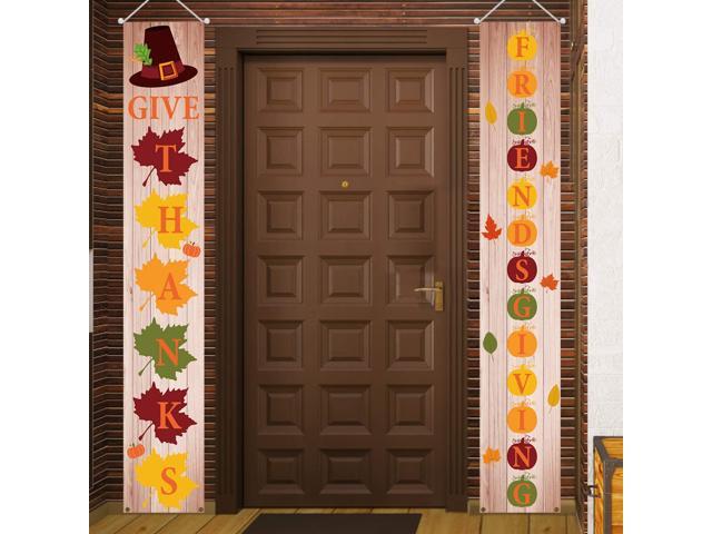 Mosoan Friendsgiving Decorations Friends Thanksgiving Feast Party Supplies - Thanksgiving Porch Sign - Thanksgiving Decorations Outdoor Indoor