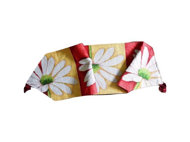 Tache Home Fashion DB9046TR-13X67 Table Runner 13 x 67 Multi Red Yellow White