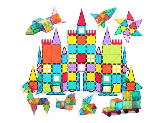 Jasonwell 108pcs Magnetic Blocks Kids Magnetic Tile Building Blocks Set 3D Magnet Bulding Tiles Construction Playboard Magnet Tiles Educational