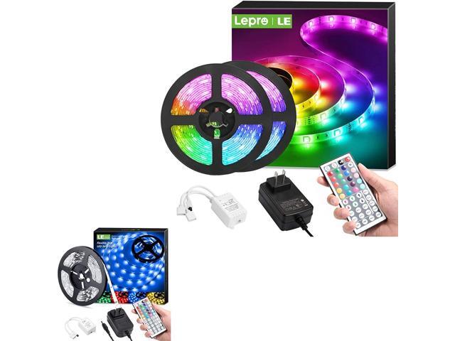LE Bundle - 2 Items: 164ft and 328ft RGB LED Strip Light Flexible LED Light Strip Suitable for Bedroom Home Kitchen TV and Parties