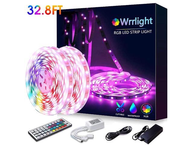 Led Strip Lights Wrrlight 328FT RGB LED Lights Strip 5050 LED Tape Lights Flexible Color Changing LED Lights with 300LEDs Light Strips and 44
