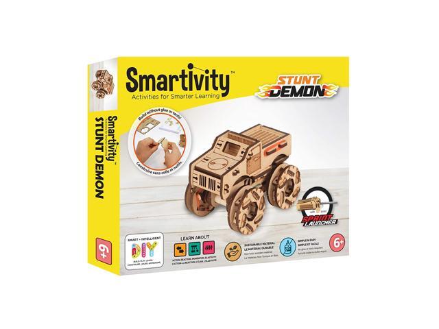 Smartivity Stunt Demon STEM 3D Wooden Model Truck for Kids Ages 6 and Up