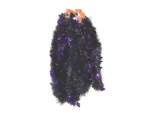 HH Purple Ghost Tinsel Halloween Garland 9FT 75CM 9PLY - 2 Pack
