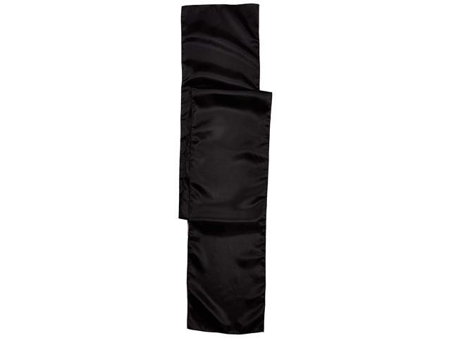 TEKTRUM 14 X 108 INCH 14'X108' SATIN TABLE RUNNER - BLACK COLOR