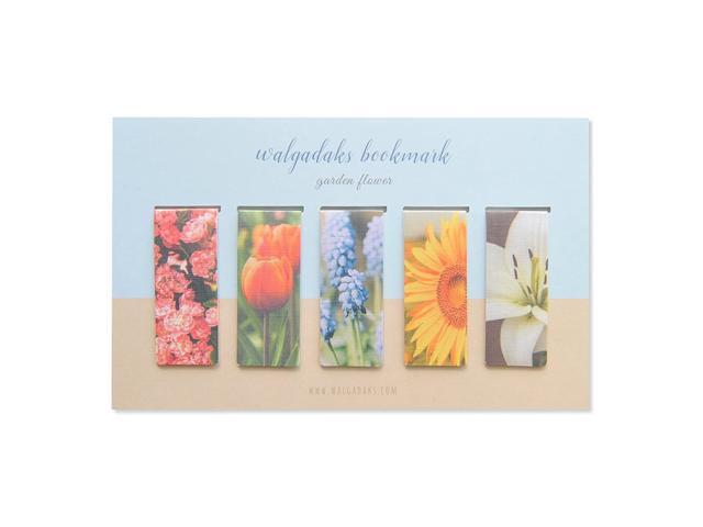 Monolike Magnetic Bookmarks Garden Flower Set of 5