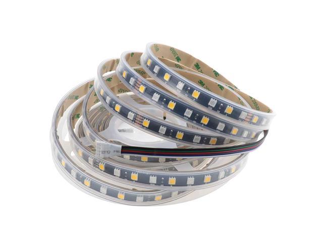 LEDENET Waterproof IP67 Flexible RGBW RGBWW LED Strip Lighting 24V 5M Black PCB Outdoor Lighting (RGB+Warm White)