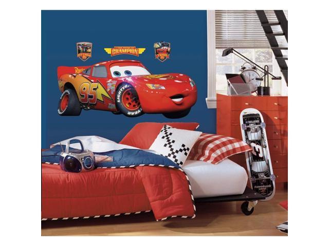 RoomMates Disney Pixar Cars Lightening Mcqueen Peel and Stick Giant Wall Decal - RMK1518GM