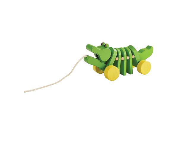 PlanToys (5105) Wooden Dancing Alligator Push and Pull Toy