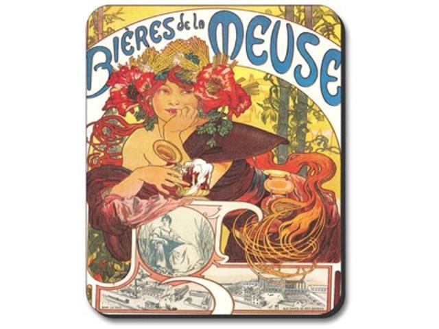 Mucha - Bieres De La Meuse Mouse Pad - by Art Plates