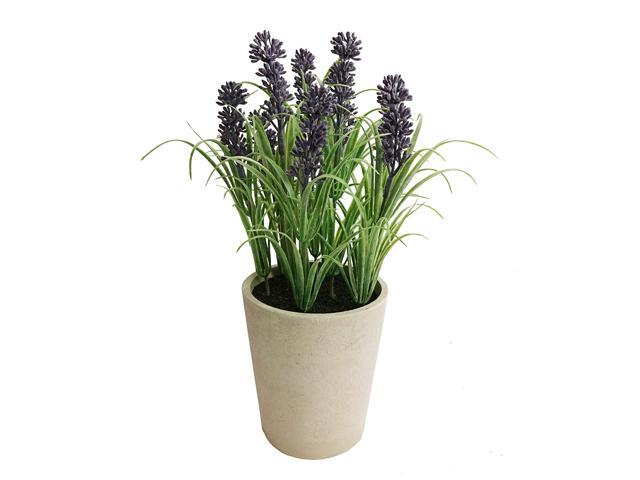 Admired By Nature 10' Faux Tabletop Plant Arrangement in Pot Purple-Lavender