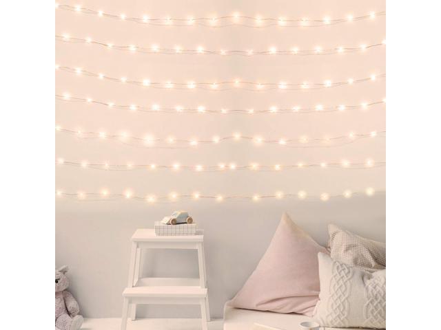 66Ft 200LED Fairy String Lights with Remote Copper Wire Twinkle Lights for Bedroom Halloween Christmas Party Wedding Decor Warm White