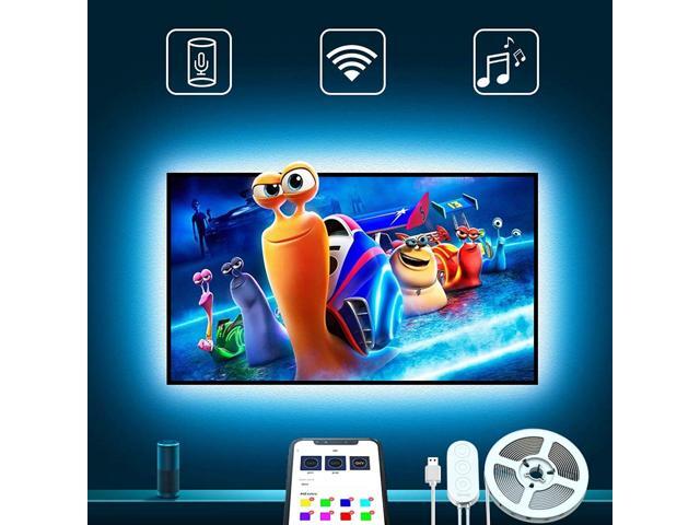 TV LED Backlights Govee 98Ft LED Strip Lights Works with Alexa Google Home for 46-55in TV APP Control Multi-Color Light for PC Laptop Desk