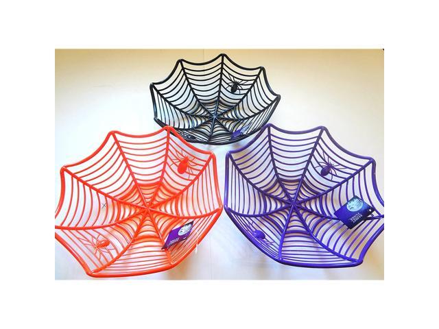Halloween Spider Web Serving Bowl Set- 3 Bowls for Candy and Snacks