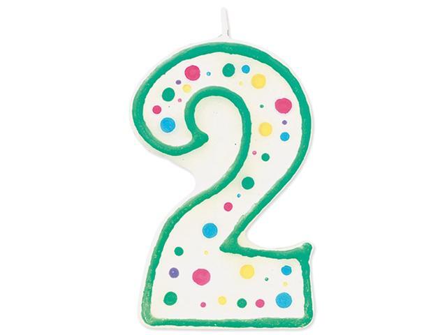 Wilton 2811-9102 W91-02 Numeral Candle 3-Inch by 15-Inch No 2 Green 1-Pack