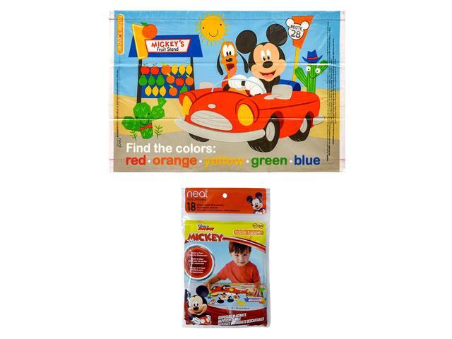 Disney Mickey Mouse Table Topper Disposable Stick-on Placemats in Reusable Package 12' x 18' 18 Count
