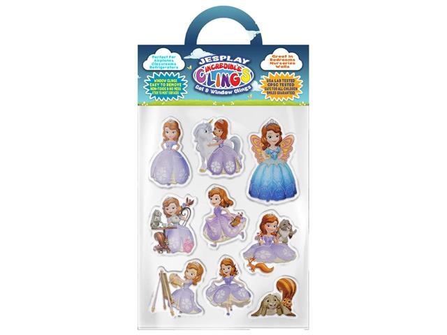 Fancy Princesses Thick Gel Clings Incredible Removable Window Clings for Kids Toddlers - Tea Party Painting Picnic Squirrel Rabbit