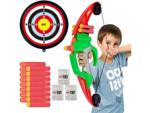 CIRO Kids Action Archery Bow Arrow Toy Set with Target Bow Soft Bullets