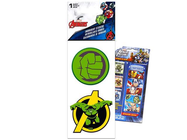 Disney Shop Marvel Comics Hulk Stickers Hulk Patches Bundle - 3 Pc Hulk Party Supplies Set Marvel Avengers Stickers (Hulk Party Favors)