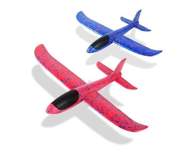2 Pack Foam Airplane Toys 124' Throwing Foam Plane 3 Flight Mode Glider Plane Flying Toy for Kids Gifts for 3 4 5 6 7 Year Old Boy & Girl