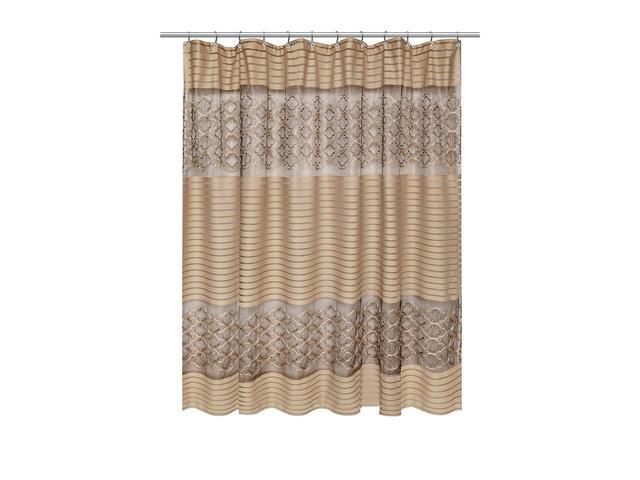 Popular Bath Shower Curtain Spindle Collection 70' x 72' Gold