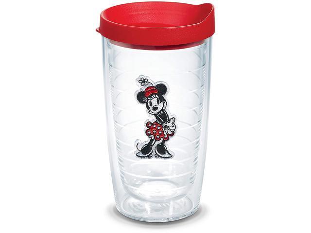 Tervis Disney - Original Minnie Insulated Tumbler with Emblem and Red Lid 16oz Clear