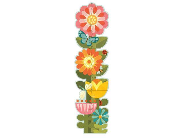 Petit Collage Folding Growth Chart Garden Flowers