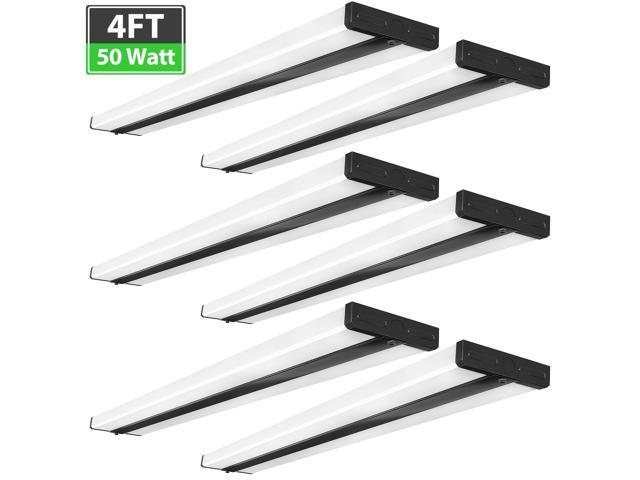 Tycholite 4FT LED Wraparound 50W 5500lm LED Light Fixtures Ceiling Mount 4000K Neutral White 4 Foot LED Shop Lights for Garage Kitchen Utility