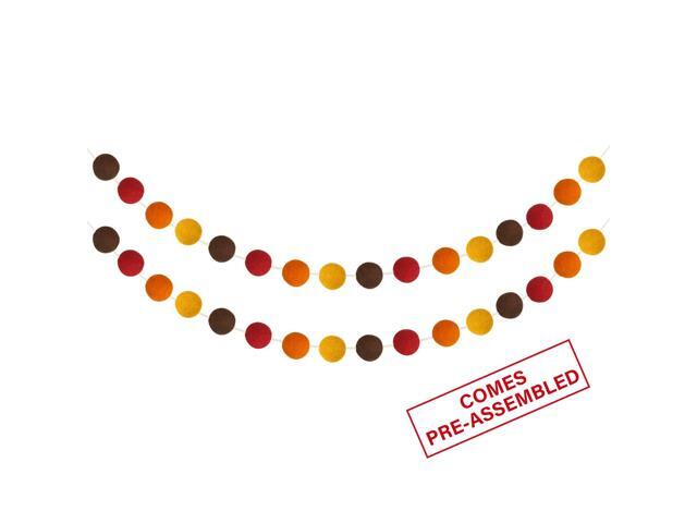Fall Thanksgiving Felt Ball Garlands - Thanksgiving Decorations Party Supplies - Fall Thanksgiving Pom Pom Garlands - Fall Thanksgiving Indoor