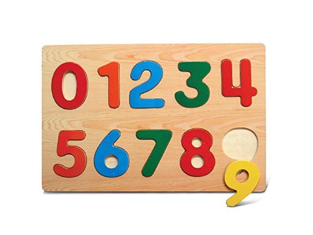 Puzzled Kids Playschool Preschool Raised Puzzle Small - Numbers Wooden Toys