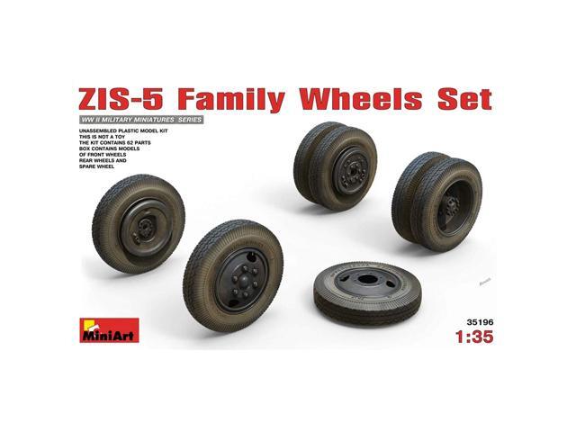 MiniArt 35196 ZIS-5 Family Wheels Set 1/35 Scale World War II Military Miniatures Series Plastic Figure Model Kit