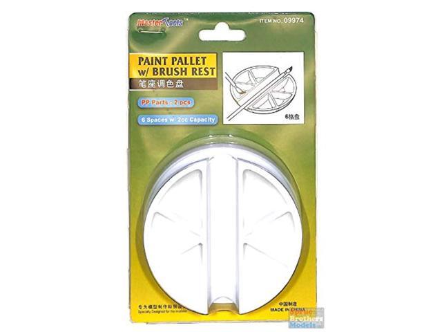 Master Tools Paint Pallet with Brush Rest - Plastic Model Building Tools # 09974