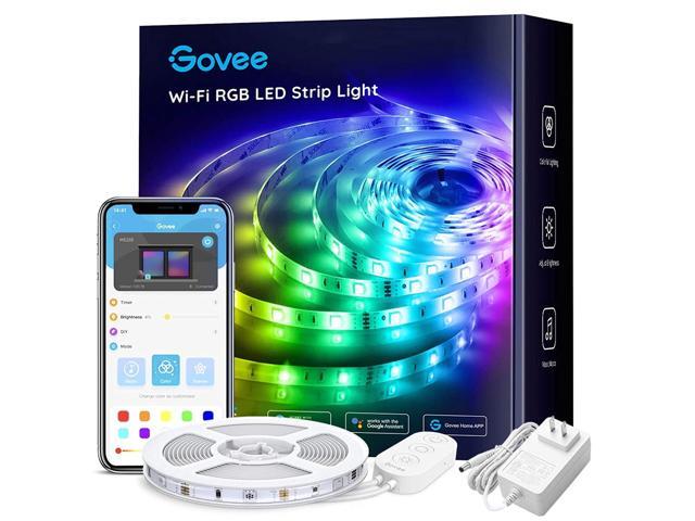 Alexa LED Light Strip Govee WiFi APP Control 164ft Smart LED Strip Lights Music Sync 16 Million Colors RGB LED Lights for Room Home Kitchen