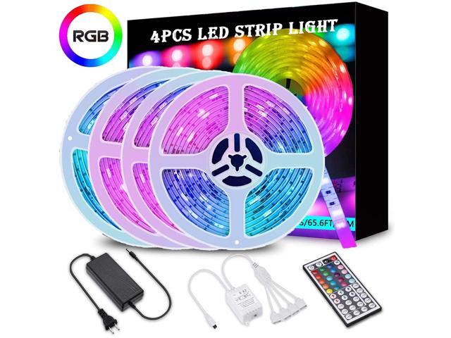 656FT/20M LED Strip Lights Wrrlight RGB LED Light Strip 600 LEDs 5050 SMD Color Changing LED Strip Lights Flexible Tape Light Kit with 44 Keys IR