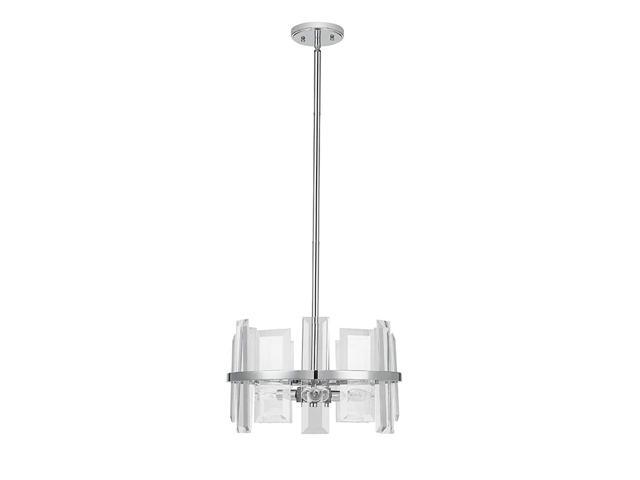 Catalina Lighting 20936-000 Modern 3-Light Glass Pendant Chandelier 16' Chrome