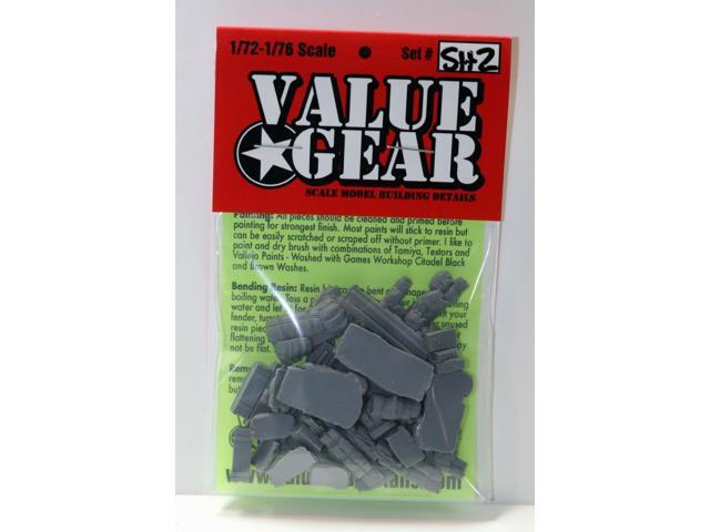 1/72 Allied Tank Bits Set #2 - Value Gear War Gaming Diorama - Brail Scale 72SH2