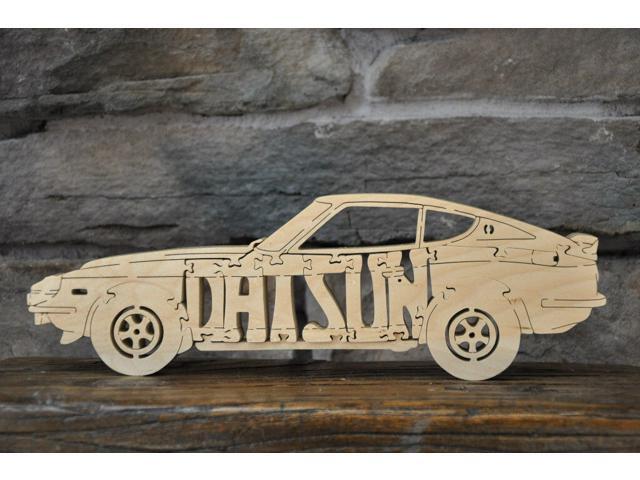 NEW Vintage Datsun 240Z Coupe Automobile Sports Car Wooden Puzzle Toy 11 Parts