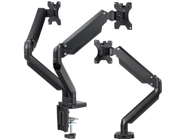 EleTab Dual and Single Monitor Mount Stand - Height Adjustable Monitor Arm Stand Fully Articulating Counterbalance Gas Spring Desk Mount Fits for 3