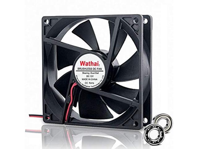 Wathai 9225 92mm x 25mm 12V 2Pin Dual Ball Bearing DC Brushless Cooling case Fan